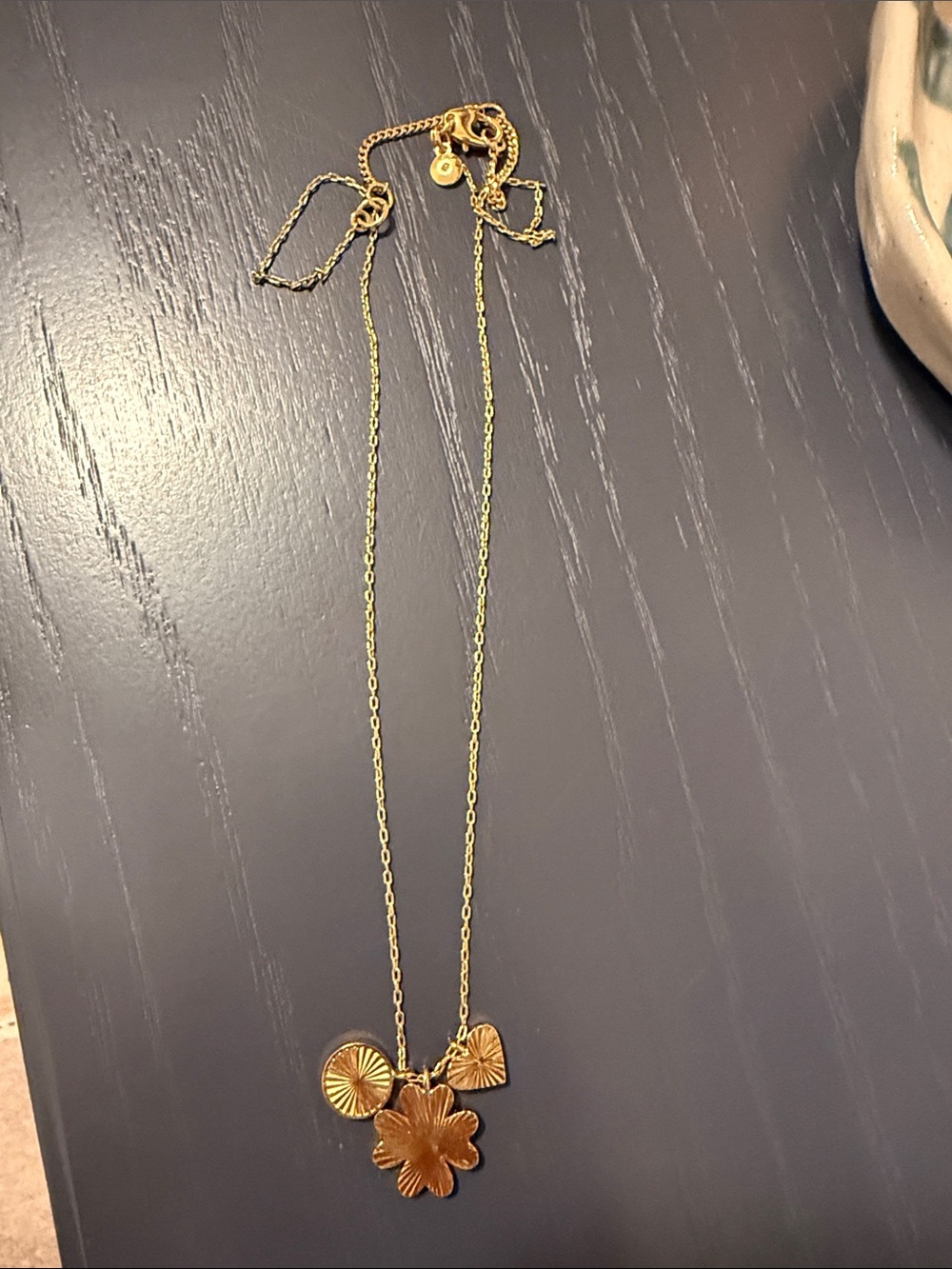 Madewell hammered Gold Charm Necklace